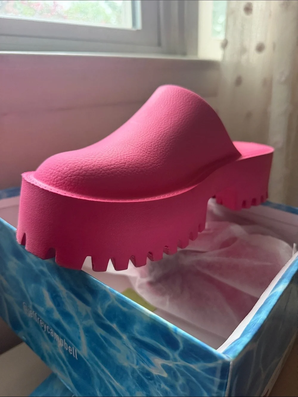 Jeffrey Campbell Hot Pink Platform Clog Sandals